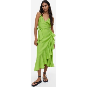 Zielona sukienka H & M kopertowa