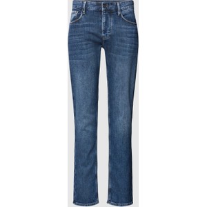 Niebieskie jeansy Emporio Armani z bawełny w street stylu