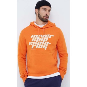 Pomarańczowa bluza The North Face z bawełny w sportowym stylu