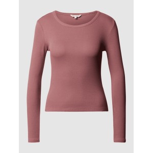 Różowa bluzka Review z okrągłym dekoltem z bawełny w stylu casual