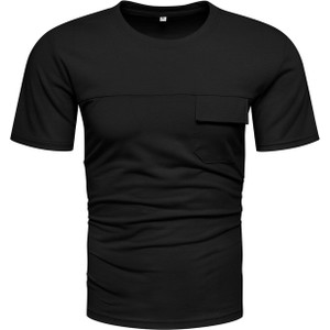 Czarny t-shirt Recea z bawełny
