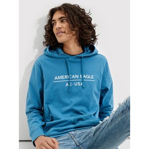 Niebieska bluza American Eagle w młodzieżowym stylu