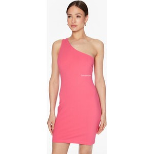 Różowa sukienka Calvin Klein dopasowana