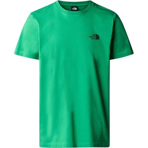 Zielony t-shirt The North Face z krótkim rękawem z bawełny w stylu klasycznym