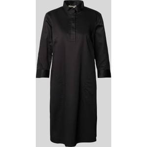 Czarna sukienka Christian Berg Woman z długim rękawem mini z bawełny