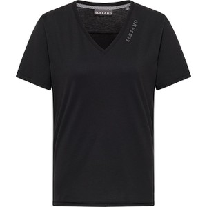 Czarny t-shirt Elbsand z krótkim rękawem w stylu casual