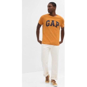 Pomarańczowy t-shirt Gap w młodzieżowym stylu z bawełny z krótkim rękawem