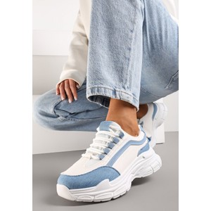 Niebieskie buty sportowe Renee w stylu casual z płaską podeszwą sznurowane