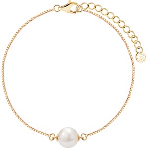 Pearls - Biżuteria Yes Bransoletka srebrna pozłacana z perłą - Pearls