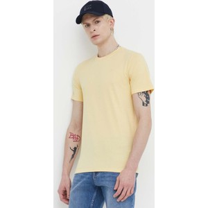 Żółty t-shirt Hollister Co. w stylu casual