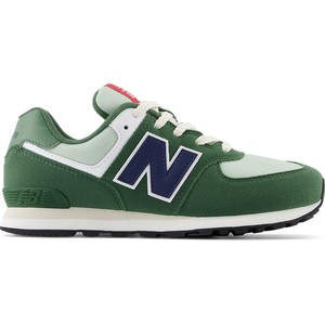 Zielone buty sportowe dziecięce New Balance sznurowane