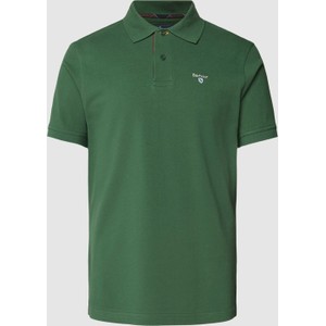 Zielony t-shirt Barbour w stylu casual z bawełny