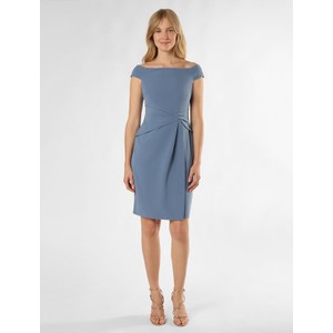Niebieska sukienka Ralph Lauren mini z krótkim rękawem z odkrytymi ramionami