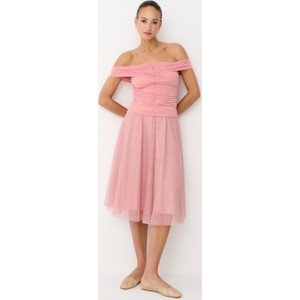Różowa spódnica Mohito midi