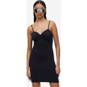 Czarna sukienka H & M gorsetowa na ramiączkach