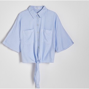 Niebieska koszula Reserved z tkaniny