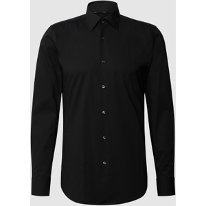 Czarna koszula Hugo Boss z bawełny w stylu casual z klasycznym kołnierzykiem