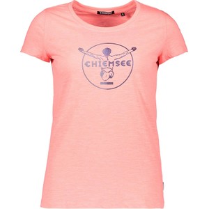 Różowy t-shirt Chiemsee z krótkim rękawem