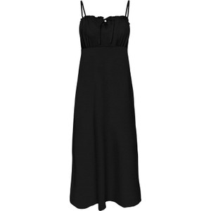 Czarna sukienka Only z dekoltem w kształcie litery v na ramiączkach maxi