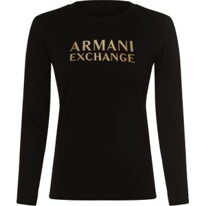 Bluzka Armani Exchange z bawełny z długim rękawem w stylu casual