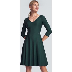 Zielona sukienka Figl z długim rękawem midi