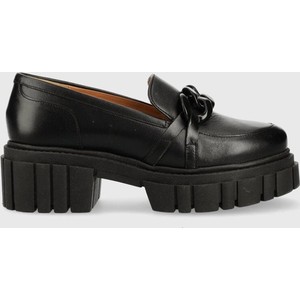 Czarne półbuty Charles Footwear na platformie w stylu casual