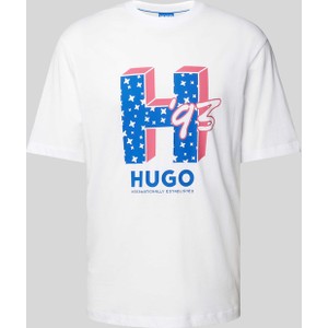 T-shirt Hugo Blue w młodzieżowym stylu z krótkim rękawem