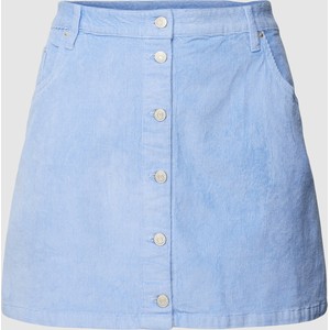 Niebieska spódnica Tommy Jeans ze sztruksu w stylu casual mini