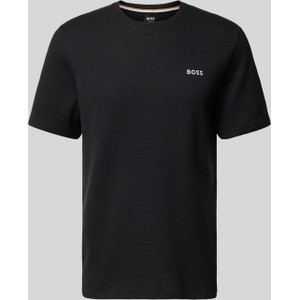 Czarny t-shirt Hugo Boss w stylu casual z bawełny z krótkim rękawem