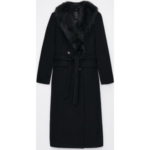Czarny płaszcz Mohito w stylu casual z wełny