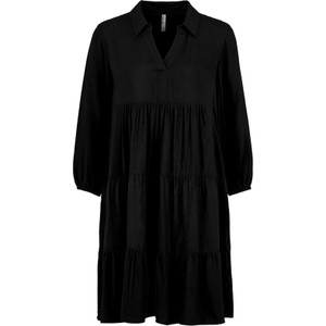 Czarna sukienka SUBLEVEL z dekoltem w kształcie litery v mini w stylu casual