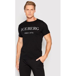 Czarny t-shirt Iceberg w młodzieżowym stylu