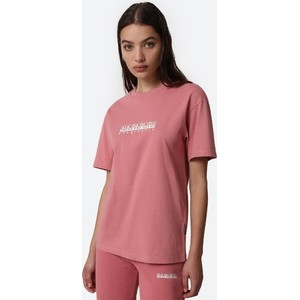 Różowy t-shirt Napapijri