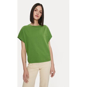 Zielony t-shirt United Colors Of Benetton w stylu casual z krótkim rękawem z okrągłym dekoltem