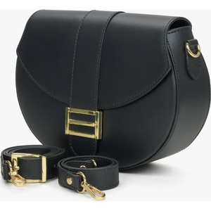 Czarna torebka Estro w stylu glamour średnia