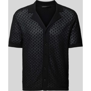 Czarna koszula Drykorn z krótkim rękawem z bawełny w stylu casual