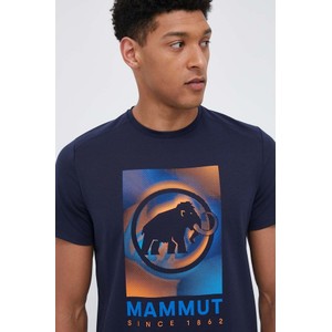 Granatowy t-shirt Mammut
