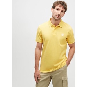 Żółty t-shirt Timberland w stylu casual z krótkim rękawem