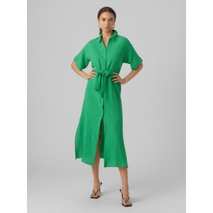 Zielona sukienka Vero Moda w stylu casual z krótkim rękawem