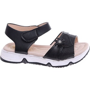 Czarne buty dziecięce letnie Pantofelek24 na rzepy dla dziewczynek