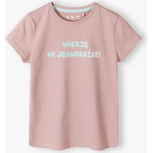 Różowa bluzka dziecięca 5.10.15. dla dziewczynek