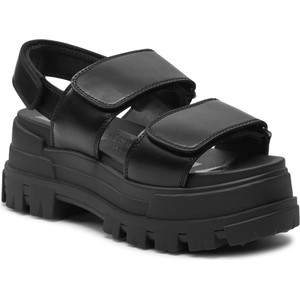 Czarne sandały Buffalo z klamrami w stylu casual