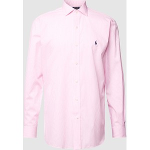 Różowa koszula POLO RALPH LAUREN z bawełny z długim rękawem w stylu casual