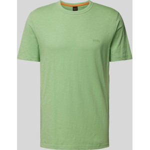 Zielony t-shirt Hugo Boss z bawełny w stylu casual