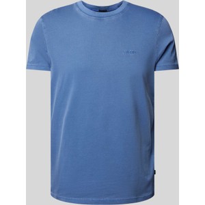 Niebieski t-shirt Joop! z bawełny w stylu casual z krótkim rękawem