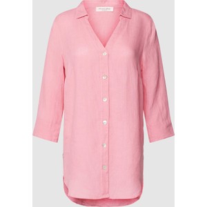Różowa koszula Christian Berg Woman z lnu w stylu casual