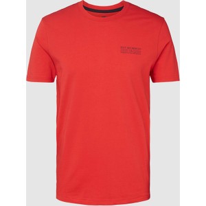 Czerwony t-shirt Christian Berg w stylu casual z bawełny z nadrukiem