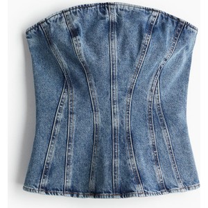 Niebieska bluzka H & M bez rękawów w stylu casual