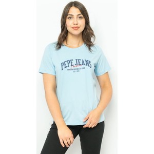 T-shirt Pepe Jeans z bawełny z okrągłym dekoltem