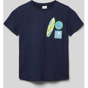 Granatowa koszulka dziecięca S.Oliver dla chłopców z bawełny